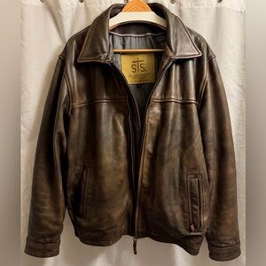 STS Ranchwear Men's Distressed Leather Jacket